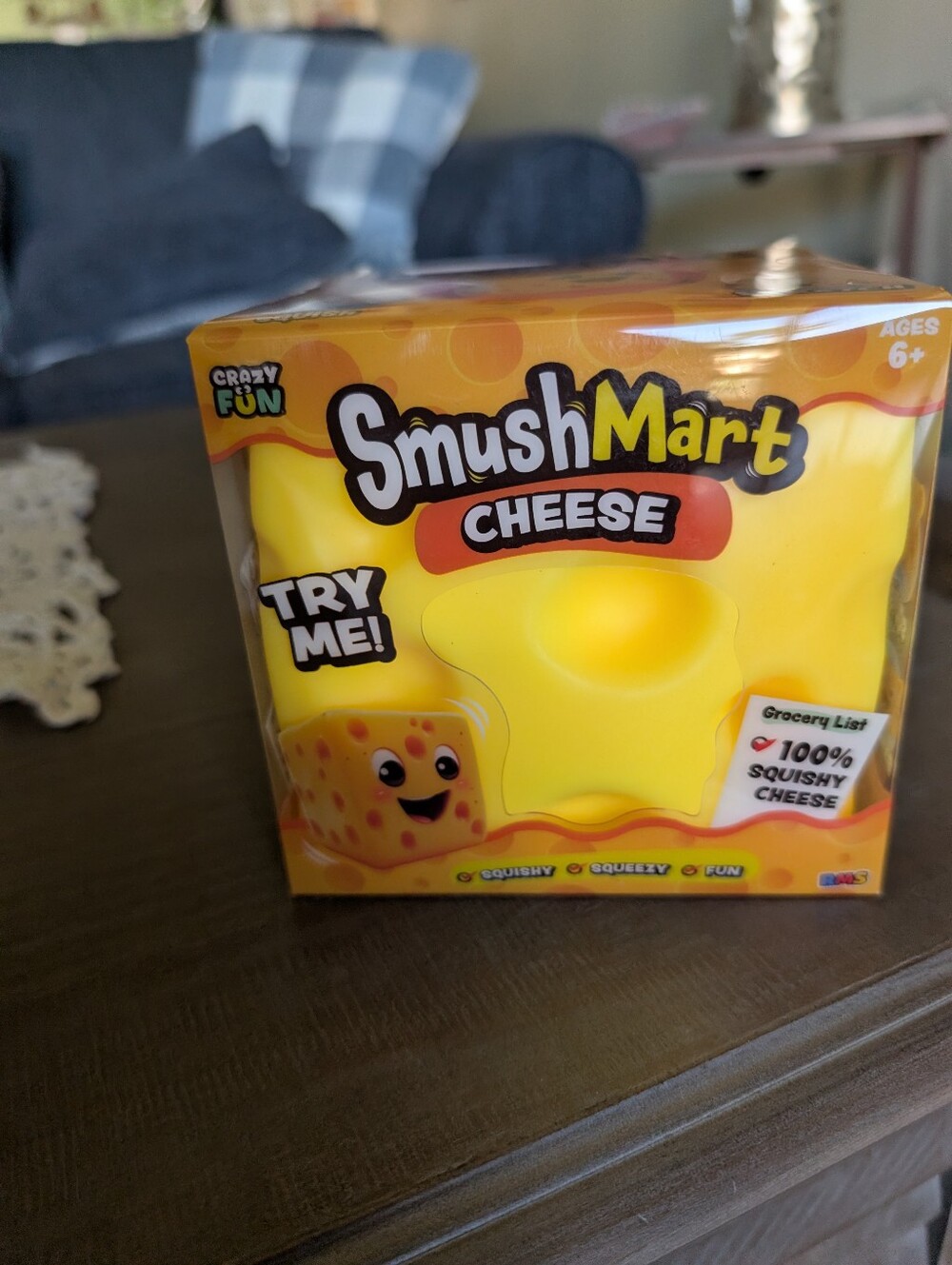 SmushMart Cheese Squishy Toy - Yellow